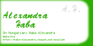 alexandra haba business card